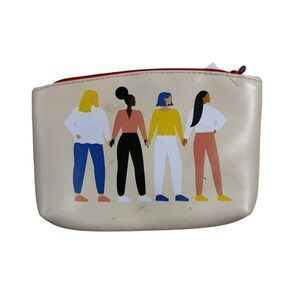 IPSY Cosmetic Bag Pouch Beige Women Girls Makeup Organizer Travel Pouch